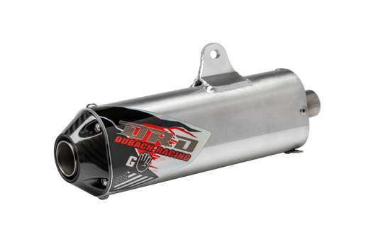 2002-25 Kawasaki KLX110 G4 Full System Exhaust - Carbon Fiber End Cap